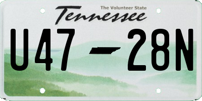 TN license plate U4728N