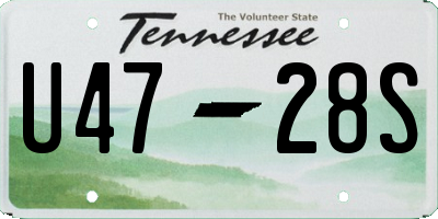 TN license plate U4728S