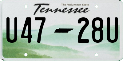 TN license plate U4728U