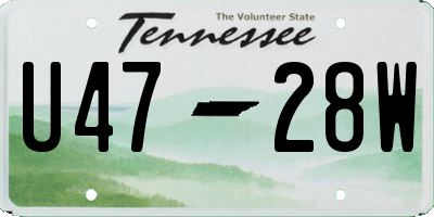 TN license plate U4728W