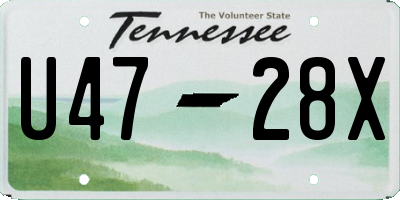 TN license plate U4728X