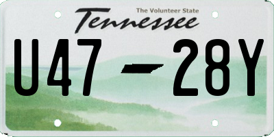 TN license plate U4728Y