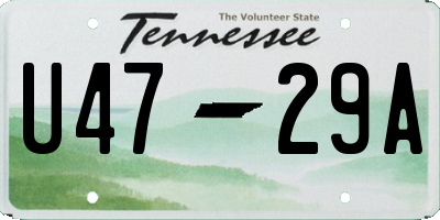 TN license plate U4729A