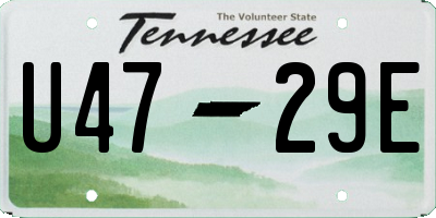 TN license plate U4729E