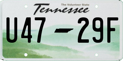 TN license plate U4729F