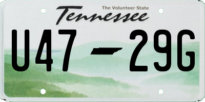 TN license plate U4729G