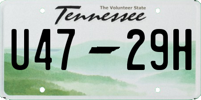 TN license plate U4729H