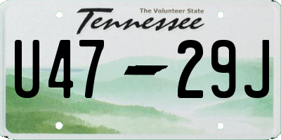 TN license plate U4729J