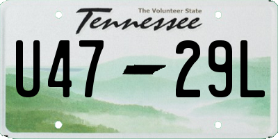 TN license plate U4729L