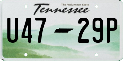 TN license plate U4729P