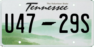 TN license plate U4729S