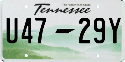 TN license plate U4729Y