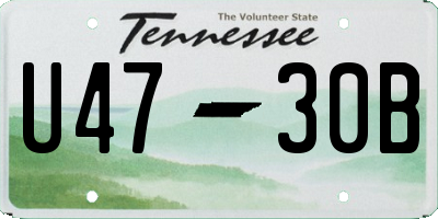 TN license plate U4730B