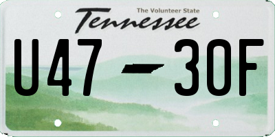 TN license plate U4730F