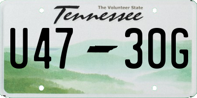 TN license plate U4730G