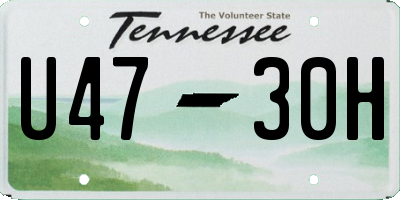 TN license plate U4730H