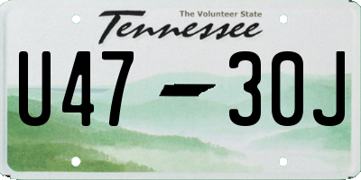 TN license plate U4730J