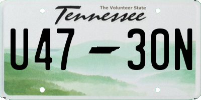 TN license plate U4730N