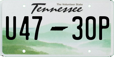 TN license plate U4730P