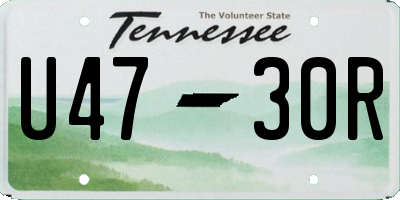 TN license plate U4730R