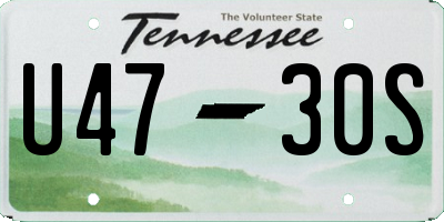 TN license plate U4730S