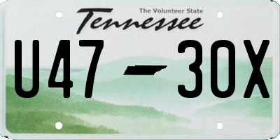TN license plate U4730X