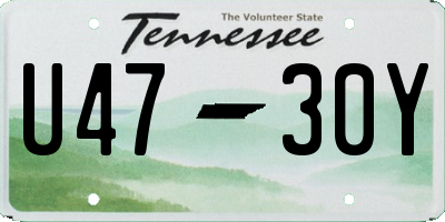 TN license plate U4730Y