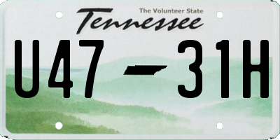 TN license plate U4731H