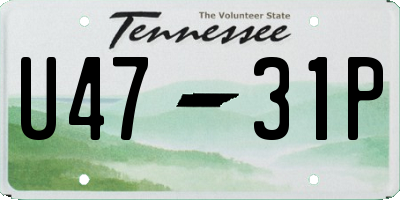 TN license plate U4731P