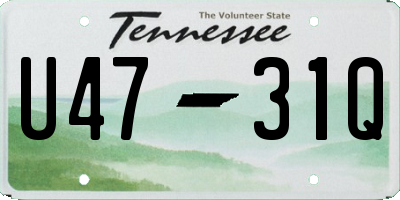 TN license plate U4731Q