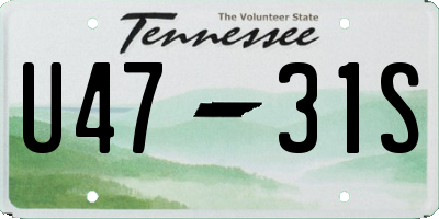 TN license plate U4731S