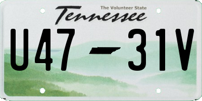 TN license plate U4731V