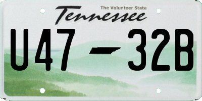 TN license plate U4732B