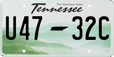 TN license plate U4732C