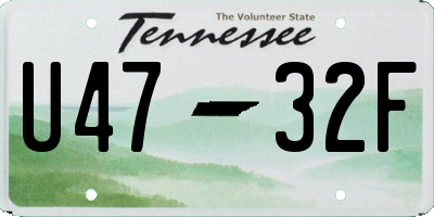 TN license plate U4732F