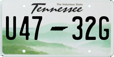 TN license plate U4732G