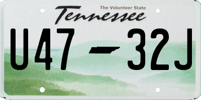 TN license plate U4732J