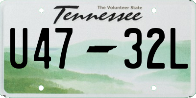 TN license plate U4732L