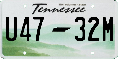 TN license plate U4732M