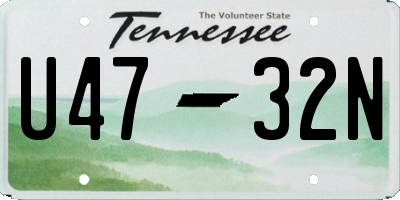 TN license plate U4732N