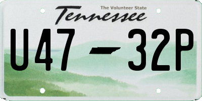 TN license plate U4732P