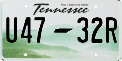 TN license plate U4732R
