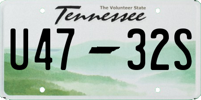 TN license plate U4732S