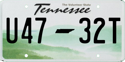 TN license plate U4732T