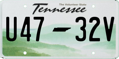TN license plate U4732V