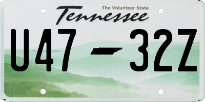 TN license plate U4732Z