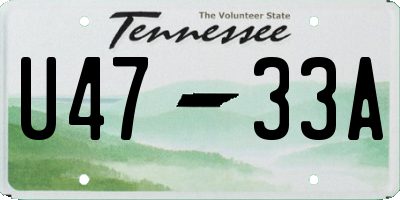 TN license plate U4733A