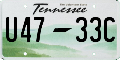 TN license plate U4733C