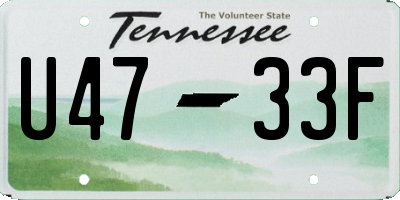 TN license plate U4733F