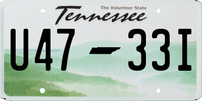 TN license plate U4733I